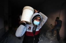 عمال بناء في غزة