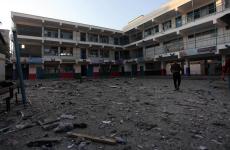 قصف أحد المدارس في غزة.jpeg