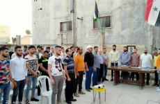 خلال مشاركة رابطة فلسطين الطلابية بفعالية في حلب (1).jpg