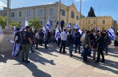 بدء مسيرة الاعلام الاسرائيلية في القدس.jpg