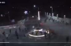 لحظة دهس جيب صهيوني لمجموعة من الشباب خلال المواجهات المندلعة في بلدة سلواد.JPG