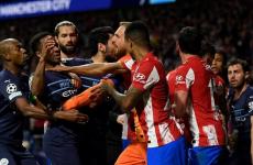 مشاجرة بين لاعبي الاتلتي و السيتي