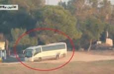 رصد حافلات على حدود غزة.jpg