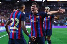 فرحة سابقة للاعبو برشلونة