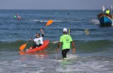 بطولة التجديف الشاطئية الأولى على بحر غزة