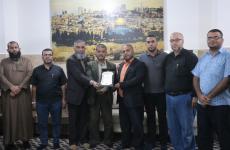الجهاد الإسلامي اقليم غزة يستقبل وفدا من حركة الأحرار مهنئا بذكرى الانطلاقة.jpg