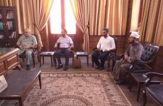 عضو المكتب السياسي لحركة الجهاد الإسلامي في فلسطين الدكتور وليد القططي، برئيس دائرة الإفتاء والتدريس الديني في مدينة حلب الدكتور محمود العكام