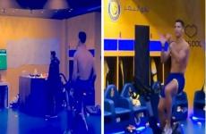 سبب مغادرة رونالدو الملعب.jfif