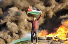 كوشوك - قطاع غزة - مواجهات - علم فلسطين (2).jpeg