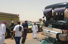حادث سير في حافلة حجاج فلسطين في السعودية - أرشفية