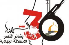 شعار الانطلاقة الجهادية 36 لحركة الجهاد الإسلامي