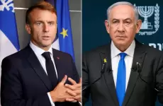 بنيامين نتنياهو والرئيس الفرنسي ماكرون