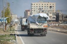 شاحنات مساعدات في غزة
