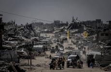 نزوح شمال غزة " أرشيفية"