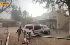 قصف مستشفى غزة الأوروبي شرقي مدينة خان يونس، جنوبي قطاع غزة (.webp