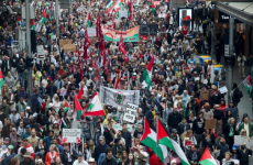 مظاهرة حاشدة نصرة لغزة
