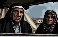 كبار السن ينتظرون وقف إطلاق النار.webp