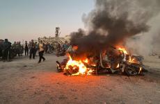 لحظة استهداف الزميل الصحفي محمد وشاح