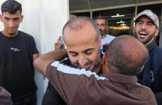 السيقلي لدى تحرره من سجون الاحتلال الإسرائيلي