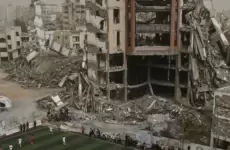 مباراة غزة الرياضي و أهلي غزة بين الدمار
