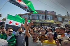 خلال الوقفة اليوم في سوريا ضد العدوان الإسرائيلي.jpg