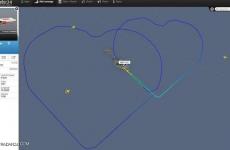 المسار الذي خطته الطائرة 