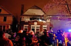 صورة من حريق المبنى في مدينة بروكلين الأمريكية