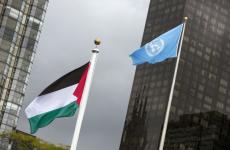 علم الأمم المتحدة وفلسطين