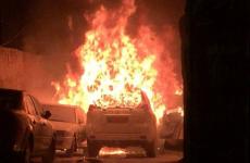 صورة للسيارة المحترقة