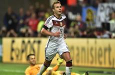  لاعب منتخب ألمانيا غوتسه بعد أن سجل هدفه الثاني  