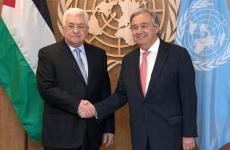 محمود عباس والأمين العام للأمم المتحدة