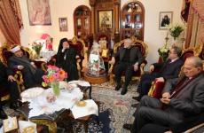 هنية بزيارة للكنيسة الأرثوذكسية في غزة