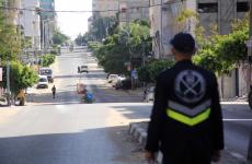 حظر التجول شرطة غزة الشرطة