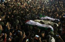 جانب من مراسم استقبال جثامين الشهداء 