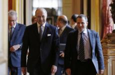 وزير الخارجية الفرنسي، لوران فابيوس ونظيره اللبناني 