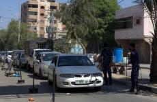 حظر التجول غزة كورونا الشرطة سيارات
