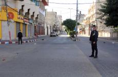 حظر التجول شرطة غزة الشرطة