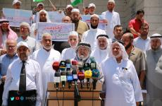 علماء غزة دعما للمقدسيين.jpg