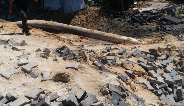 تعطل خطوط المياه نتيجة القصف (2).jpg