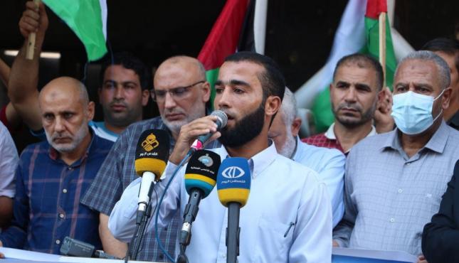 وقفة حركة الجهاد الاسلامي رفضا لاعتقال قادة الرأي في الضفة المحتلة (3).jpg