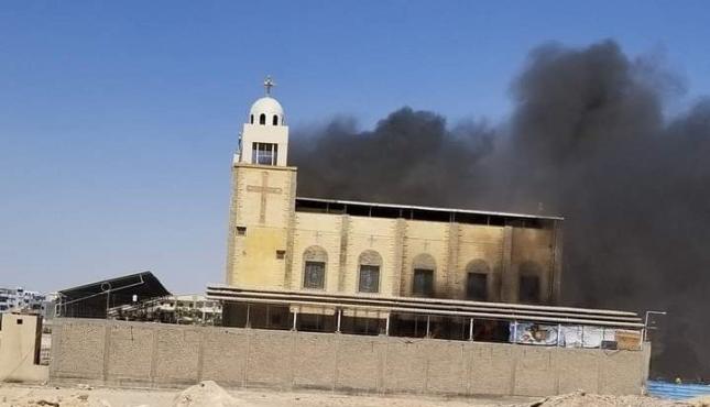 حريق في كنيسة الأنبا بيشوي.jpg