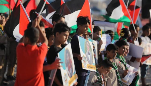 منحوتة فنية على شاطئ غزة بأسماء شهداء معركة وحدة الساحات 2022  المقاومة  4.jfif