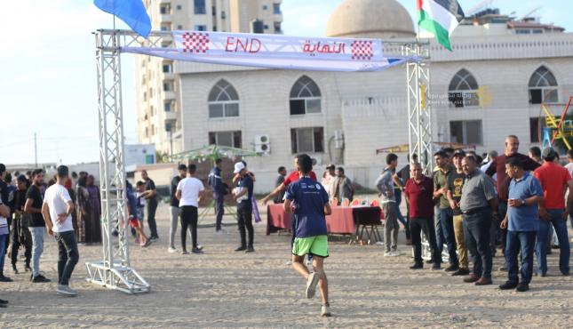 خط النهاية من الماراثون الرياضي