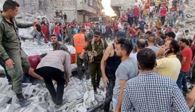 وفيات بانهيار مبنى في سوريا (2).jpg