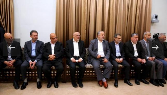 لقاء وفد حركة الجهاد الإسلامي بقيادة القائد النخالة مع الإمام الخامنئي..jpg