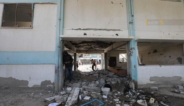 دمار كبير لحق بمدرسة الحسابنة بعد استهدافها من قبل الاحتلال الاسرائيلي 11.jfif