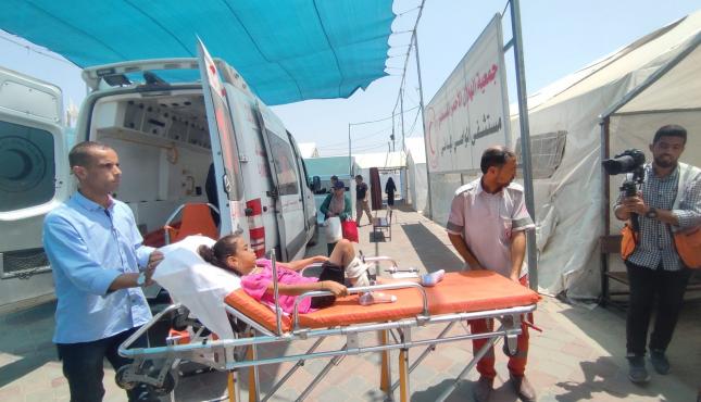 اجلاء مصابين من غزة
