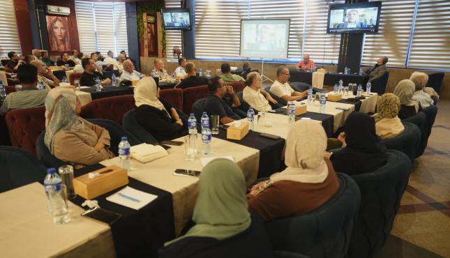 بالصور تنظيم ورشة عمل بعنوان إعادة بناء قطاع غزة: احتياجات وأولويات التعافي الرؤية الفلسطينية والملكية