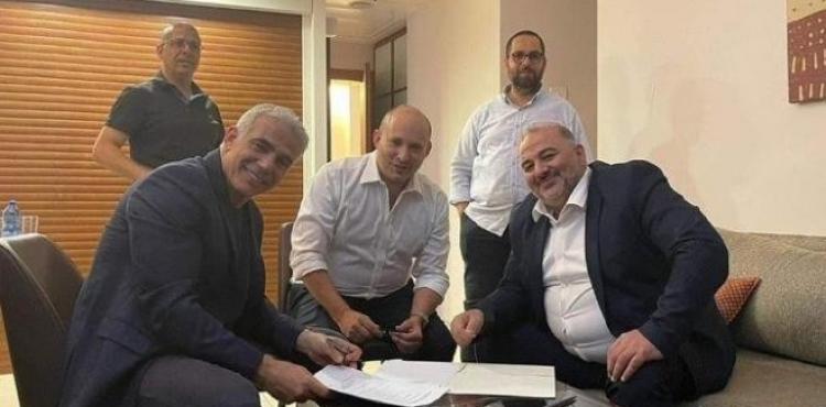 منصور عباس و لابيد و بينيت