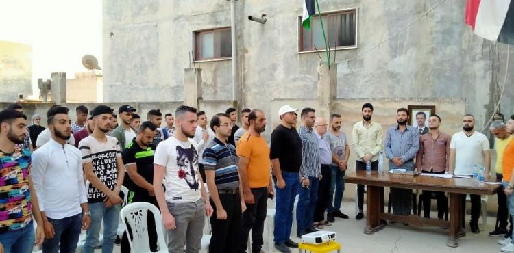 خلال مشاركة رابطة فلسطين الطلابية بفعالية في حلب (1).jpg